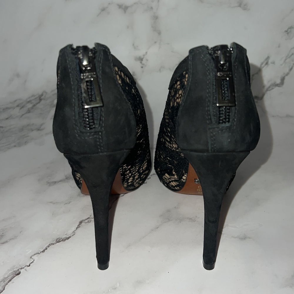 Schutz Open-Toe Booties - Picture 3 of 7